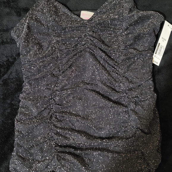 Rutched mesh glitter top - Picture 2 of 3